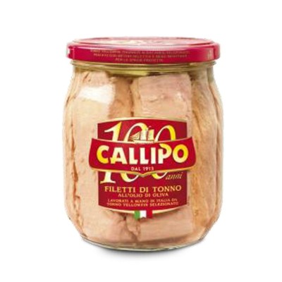 Filetto di Tonno in Vaso in Vetro in Olio di Oliva Callipo - 550 g