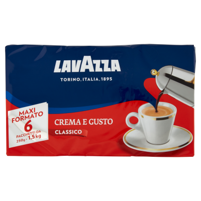 Caffè Crema e Gusto Classico Lavazza - confezione 6 da  250 g