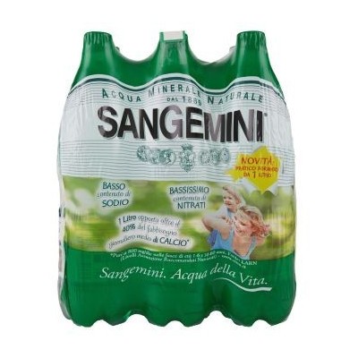 Acqua Minerale  Naturale  Sangemini - 6 Bottiglie da  1 LT