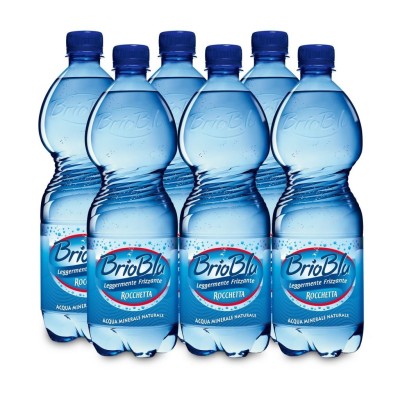 Acqua Minerale Leggermente Frizzante Brio Blu  Rocchetta - 6 Bottiglie da  50 CL