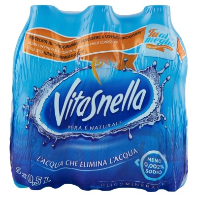 Acqua Oligominerale Naturale  Vitasnella - 6 Bottiglie da  50 CL