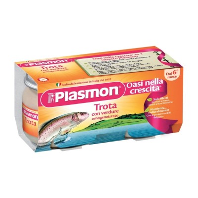 Omogeneizzato Plasmon Trota e Verdura - 2 x 80 g 