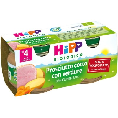 Omogeneizzato Prosciutto Cotto e Verdure Bio Hipp - 2 x 80 g 