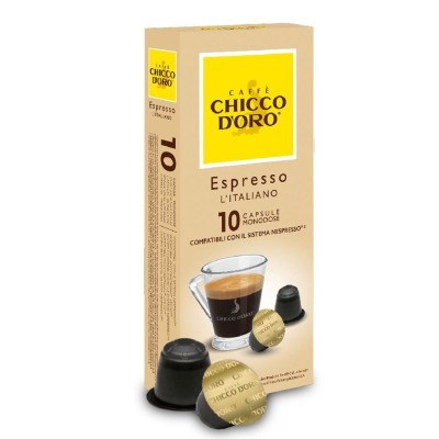 Caffè Espresso Italiano - compatibile con macchina Nespresso - Chicco D'Oro - 10 Capsule 55 g
