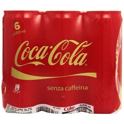 Coca Cola Senza Caffeina Lattina - confezione da 6 x 330 ml