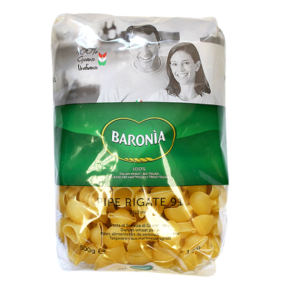 Pasta  Pipe Rigate Baronia - confezione da 500 g