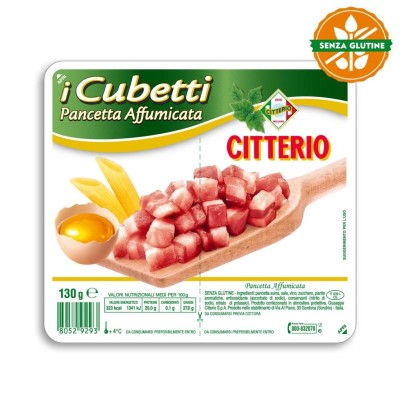 Pancetta Affumicata a Cubetti Senza Glutine Citterio - 130 g