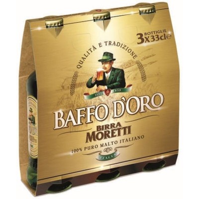 Birra Moretti  Baffo D' oro - 3 x 33 cl