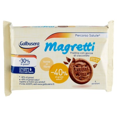 Biscotti Frollino Magretti con Gocce di Cioccolato Galbusera - 260 g