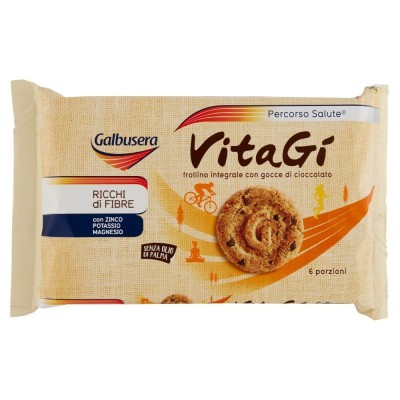 Biscotti Frollini Integrali Vitagì con Gocce di Cioccolato Galbusera - 300 g
