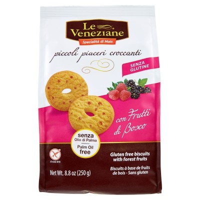 Biscotti Piccoli Piaceri Croccanti con Frutti di Bosco Le Veneziane - 250 g