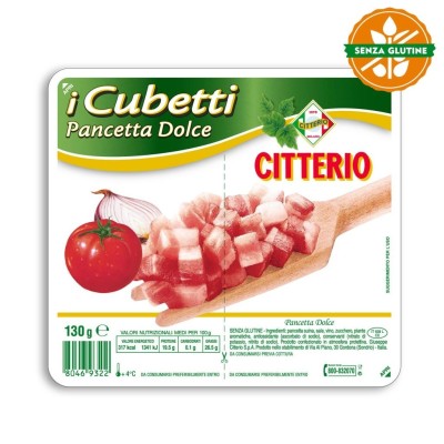Pancetta Dolce a Cubetti Senza Glutine Citterio - 130 g