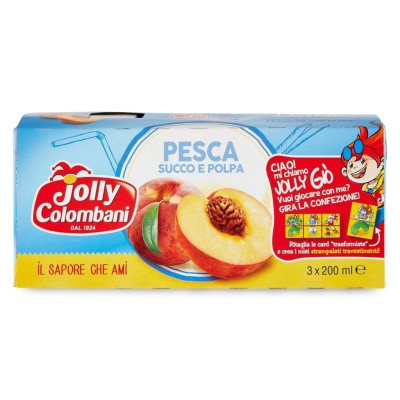 Succo  Pesca  Jolly Colombani - 3 x 200 ml