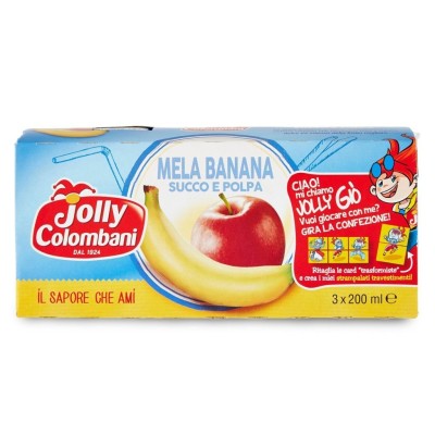 Succo  Mela e Banana  Jolly Colombani - 3 x 200 ml