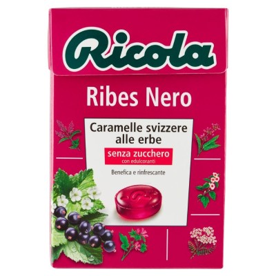 Caramelle Dure Ribes Nero Senza Zucchero Senza Glutine Ricola - 50 g