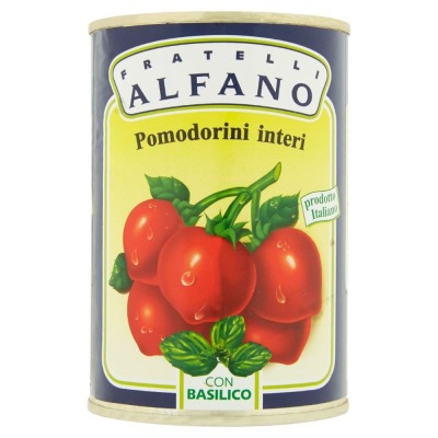 Pomodorini Interi con Basilico Fratelli Alfano - 400 g