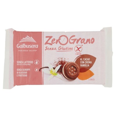 Biscotti Frollini Zero Grano al Cacao e Crema di Vaniglia Galbusera - 160 g