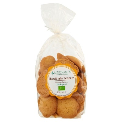 Biscotti d'Arte allo Zenzero Biologici Artebianca - 300 g