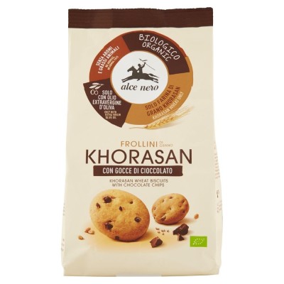 Biscotti Frollini di Grano Khorasan con Gocce di Cioccolato Alce Nero - 300 g