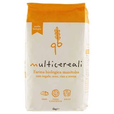 Farina di Grano Multicereali QB Manitoba Biologica Molino Grassi - 1000 g
