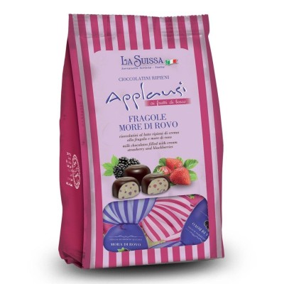 Cioccolatini Applausi al Gusto di Fragole e More di Rovo La Suissa - 165 g
