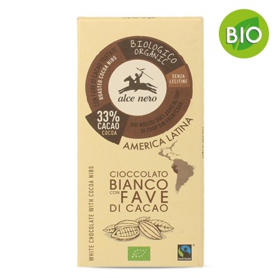 Tavoletta Cioccolato Fondente Fave e Cacao BIO Alce Nero - 100 g
