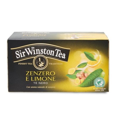 Te Nero Zenzero e Limone 20 Filtri Sir Winston - 35 g