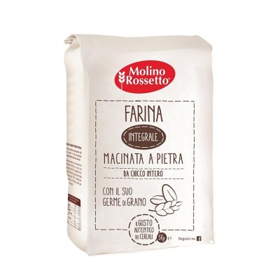 Farina di Grano Tenero Integrale Macinata a Pietra Molino Rossetto - 5000 g