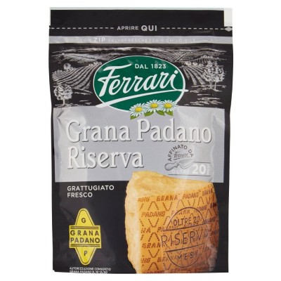 Formaggio Grattugiato Riserva Grana Padano DOP Ferrari - 60 g