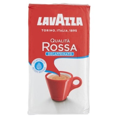 Caffè Qualità Rossa Moka Dek Lavazza - confezione da  250 g
