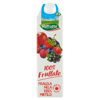 Succo  100% Frullato Fragola Mela Ribes Mirtillo  Valfrutta - 1000 ml