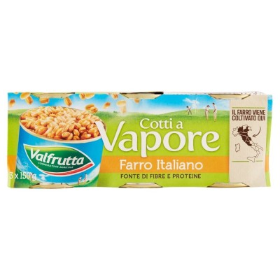 Farro Cotto a Vapore Valfrutta - 3 x 140 g 