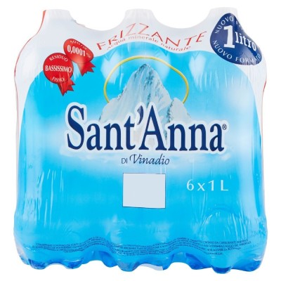 Acqua Minerale Effervescente Naturale  Grazia - 6 Bottiglie da  1 LT