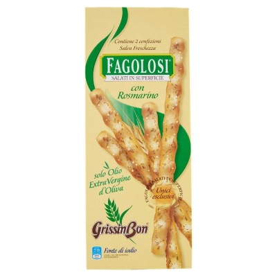 Grissini Fagolosi con Rosmarino Salati in Superfice Grissin Bon - 200 g