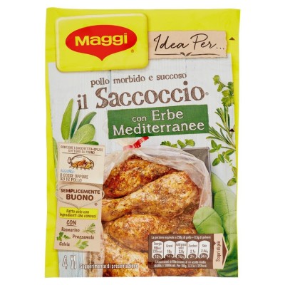 Saccoccio con erbe mediterranee per preparare pollo morbido e succoso 34g Buitoni