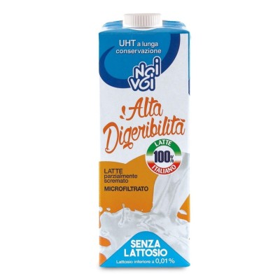 Latte Parzialmente Scremato Microfiltrato Alta Digeribilità 100% Italiano Noi&Voi - 1000 ml