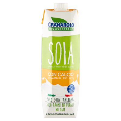 Bevanda di Soia con Calcio UHT 100% Vegetale Senza Lattosio e Senza Glutine Granarolo - 1000 ml