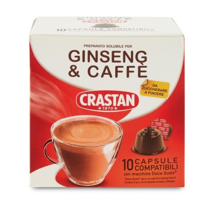 Caffé & Ginseng Senza Zucchero Crastan - 10 Capsule 90 g