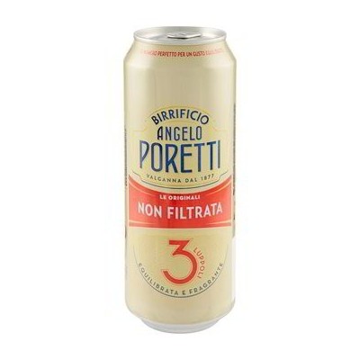 Birra  3 Luppoli Non Filtrata Lattina Angelo Poretti - 50 cl