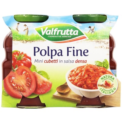 Polpa  Gran Cubetti  Valfrutta - 3 x 400 g