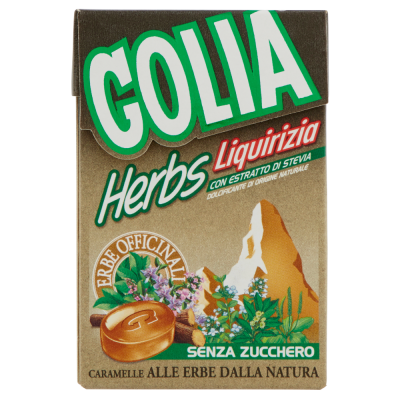 Caramelle Dure Herbs Liquirizia Senza Glutine Senza Zucchero Golia - 49 g