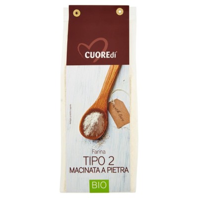 Farina di Grano Tenero Tipo 2 Biologica Cuore Dì - 500 g