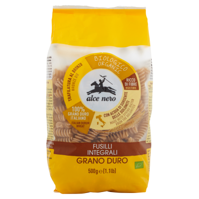 Pasta Fusilli di Semola di Grano Integrali Alce Nero - confezione da 500 g