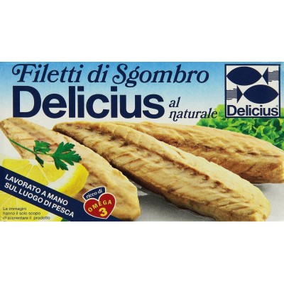Filetti di Sgombro al Naturale Delicius - 125 g