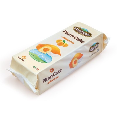 PlumCake Albicocca 10 pezzi Valdiporro - 410 g