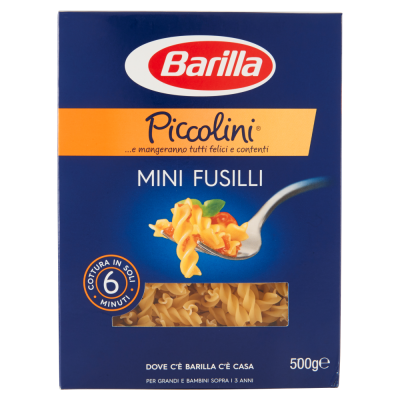 Pasta  Mini  Fusilli Barilla - confezione da 500 g
