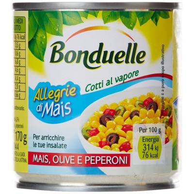 Mais Olive e Peperoni Bonduelle - 3 x 170 g 