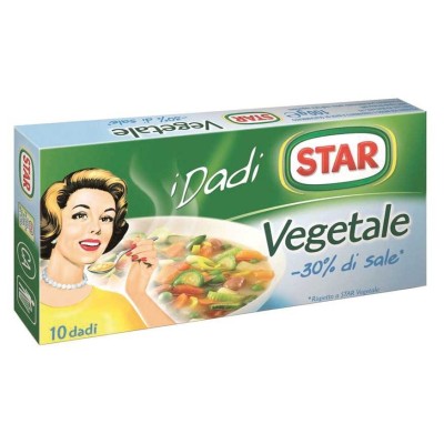 Dado Vegetale - 30% di Sale Star - 10 cubetti 100 g