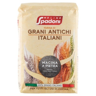 Farina Poco Raffinata di Grani Antichi Italiani Molino Spadoni - 1000 g