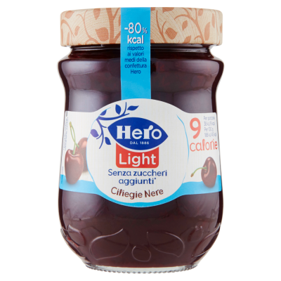 Confettura Light Ciliegie Nere Hero - 280 g